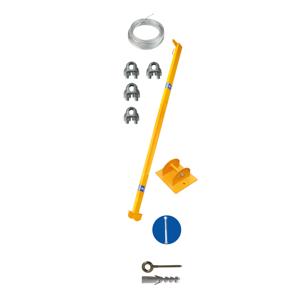 KIT POSTE BASE GALVANIZADO PARA SISTEMA ANTICAÍDA/ANTIESCOMBROS	2.0