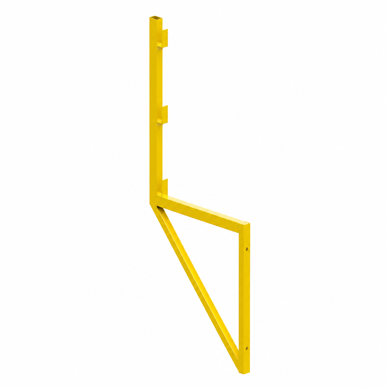 ESCUADRA ESTÁNDAR CON POSTE COLOR AMARILLO 0.90 x 0.75 x 1.10 M