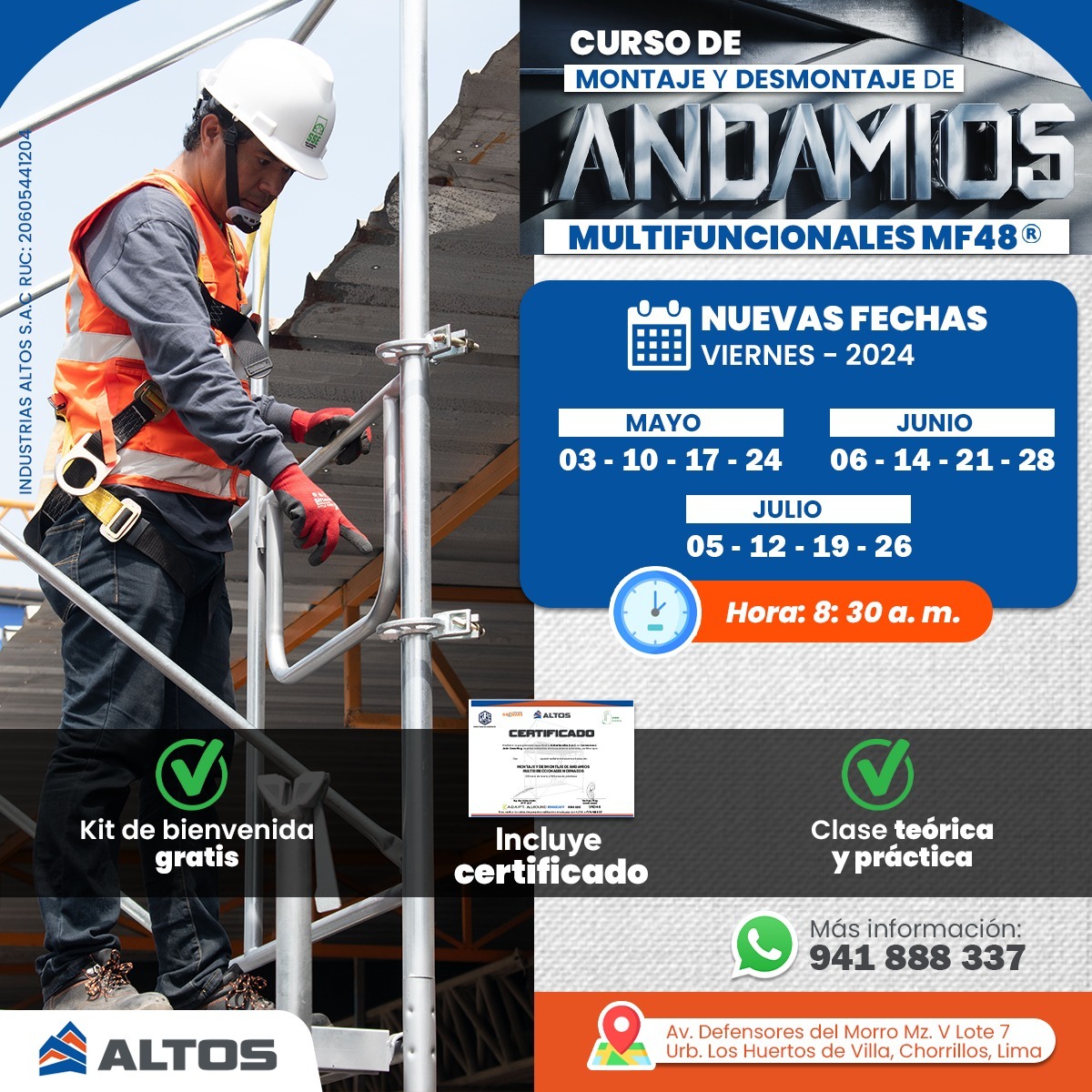 Curso de Montaje y desmontaje de Andamios